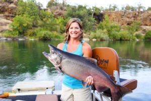 Shelley with a Fall Sac River Salmon